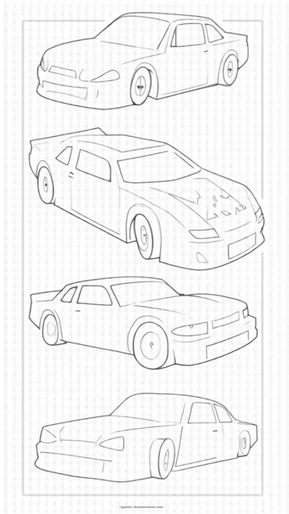 blank nascar coloring pages